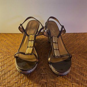 Madeline Stuart Metallic Wedges